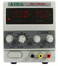 Лабораторный блок питания Aida AD-1502D+ 15V 2A - миниатюра 2