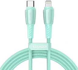 USB PD Кабель Essager Rainbow 20W 3A USB Type-C - Lightning Cable Green (EXCTL-CH06)