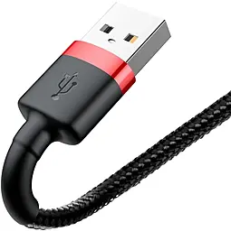 Кабель Baseus Cafule USB-A - Lightning 12w 2.4a 1м cable Black/Red (CALKLF-B19) - миниатюра 5 Кабель Baseus Cafule USB-A - Lightning 12w 2.4a 1м cable Black/Red (CALKLF-B19) - миниатюра 5