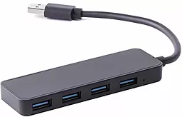 USB-A хаб Cablexpert 4-in-1 hub black (A-AMU3-4P-01)