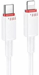 Кабель Borofone BX110 USB Type-C - Lightning 27w 3a 1м PD сable White - фото Кабель Borofone BX110 USB Type-C - Lightning 27w 3a 1м PD сable White