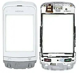 Сенсор (тачскрин) Nokia C2-02, C2-03, C2-06, C2-07, C2-08 with frame White - фото Сенсор (тачскрин) Nokia C2-02, C2-03, C2-06, C2-07, C2-08 with frame White