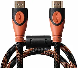 Видеокабель HDMI-HDMI 4K 1.5m оранжево-черный (HDN-4K) Grand-X - фото Видеокабель HDMI-HDMI 4K 1.5m оранжево-черный (HDN-4K) Grand-X