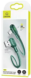 Кабель Usams U57 Dual Right-Angle USB-A - micro USB 10w 1.2м cable Green - миниатюра 3 Кабель Usams U57 Dual Right-Angle USB-A - micro USB 10w 1.2м cable Green - миниатюра 3