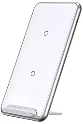 Бездротовий (індукційний) зарядний пристрій швидкої QI зарядки Baseus Three-coil Wireless Charging Pad 2A 10W White (WXHSD-B02)
