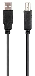 Шлейф (Кабель) Vinga AM/BM USB 2.0 5.0м чорний (VCPUSBAMBM5BK)