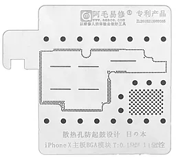 BGA трафарет (для реболлинга) Amaoe Apple iPhone X 0.10 мм межплатный - фото BGA трафарет (для реболлинга) Amaoe Apple iPhone X 0.10 мм межплатный