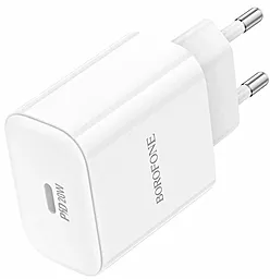 Мережевий зарядний пристрій Borofone BA81A 20w PD USB-C home charger white