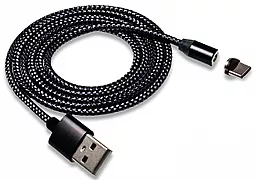 Кабель Walker C590 Magnetic USB-A - Type-C 12w 2.4a 1м cable Black - фото Кабель Walker C590 Magnetic USB-A - Type-C 12w 2.4a 1м cable Black