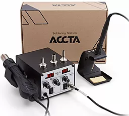 Паяльная станция термовоздушная, турбинная Accta 401 Anniversary Edition (Фен, паяльник, 450 Вт) - миниатюра 2