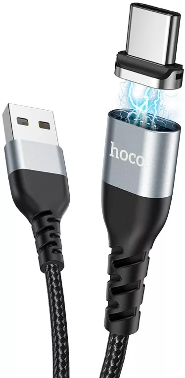 Кабель Hoco U96 Traveller Magnetic Charging Data USB-A - Type-C 15w 3a 1м cable Black - фото 6