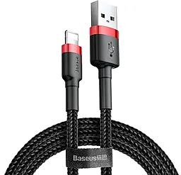 Кабель Baseus Kevlar USB-A - Lightning 12w 2.4a 0.5м cable Red/Black (CALKLF-A19) - фото Кабель Baseus Kevlar USB-A - Lightning 12w 2.4a 0.5м cable Red/Black (CALKLF-A19)