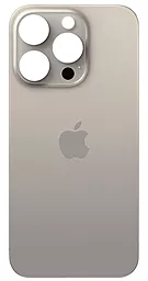 Задняя крышка корпуса Apple iPhone 15 Pro (big hole) Original Natural Titanium