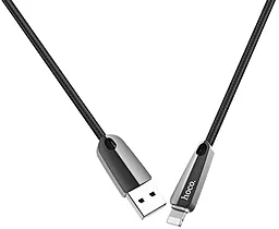 Кабель Hoco U35 Space Shuttle Smart Power Off USB-A - Lightning 12w 2.4a 2м cable Black - фото Кабель Hoco U35 Space Shuttle Smart Power Off USB-A - Lightning 12w 2.4a 2м cable Black