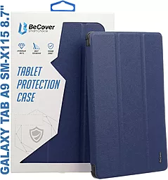 Чохол-книжка Soft Edge BeCover з кріпленням для стілусу для Samsung Galaxy Tab A9 SM-X115 8.7" Deep Blue (710356) - фото Чохол-книжка Soft Edge BeCover з кріпленням для стілусу для Samsung Galaxy Tab A9 SM-X115 8.7" Deep Blue (710356)