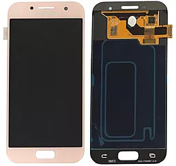 Дисплей Samsung Galaxy A3 A320 2017 с тачскрином, (OLED), Pink