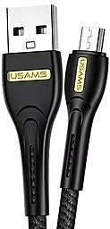 Кабель Usams U40 USB-A - micro USB 12w 2.4a 1м cable Black (US-SJ389) - фото Кабель Usams U40 USB-A - micro USB 12w 2.4a 1м cable Black (US-SJ389)