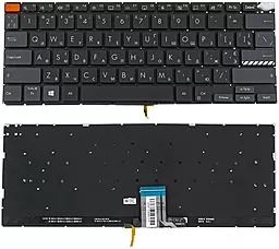 Клавиатура для ноутбука Asus X3400, X7400 series с подсветкой клавиш без рамки Original Black