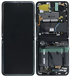 Дисплей Samsung Galaxy Z Flip F700 (внутренний) с тачскрином и рамкой, сервисный оригинал, Black