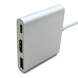 Мультипортовий Type-C хаб ExtraDigital USB-C -> HDMI + USB 3.0 + Type-C 0.15m. - мініатюра 4
