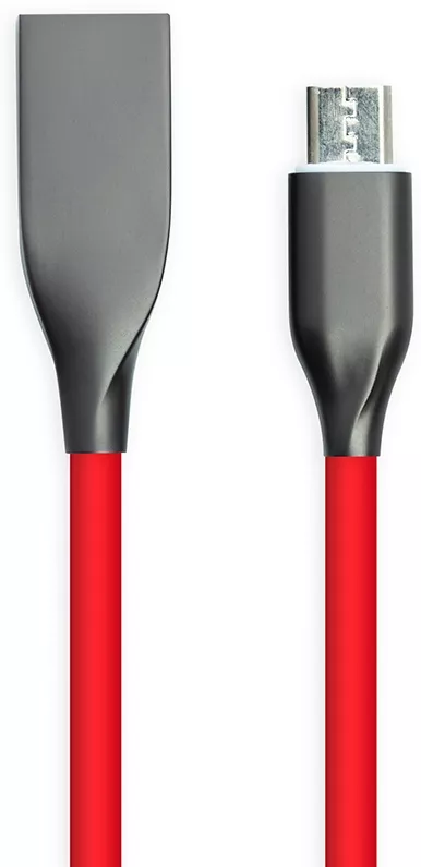 Кабель PowerPlant USB-A - micro USB 12w 2.4а 2м cable Red (CA911370) - фото 1
