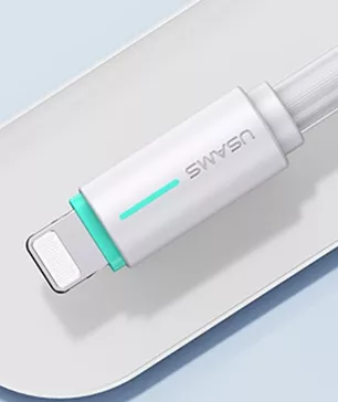 Кабель Usams SJ735 USB Type-C - Lightning 30w 3a 1м PD сable White - фото 2