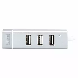 Концентратор USB со встроенным сетевым разъемом Digitus USB Type-C, 3xUSB+Fast Ethernet Silver (DA-70253) - миниатюра 2 Концентратор USB со встроенным сетевым разъемом Digitus USB Type-C, 3xUSB+Fast Ethernet Silver (DA-70253) - миниатюра 2