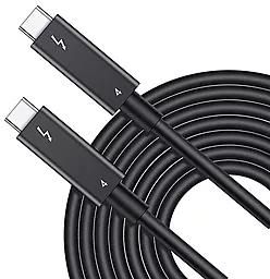 USB HD/PD Кабель Choetech Thunderbolt 4 8k 60hz 40gbps 100w 5a 0.8m USB Type-C - Type-C cable black (A3010-BK) - мініатюра 3