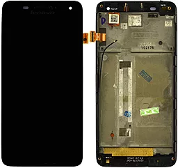 Дисплей Lenovo S660, S668T з тачскріном і рамкою, Black - фото Дисплей Lenovo S660, S668T з тачскріном і рамкою, Black