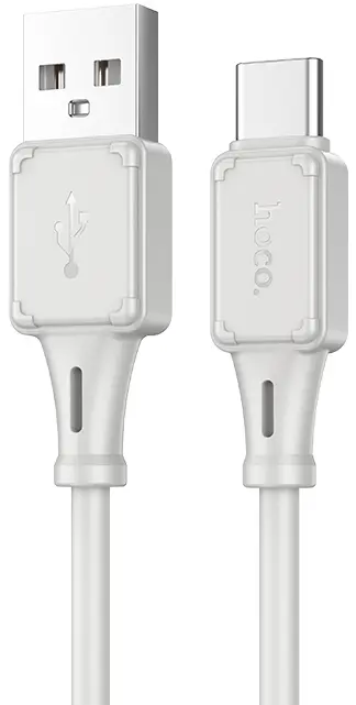 Кабель Hoco X101 silicone USB-A to Type-C 15w 3a 1м cable Gray - фото 1
