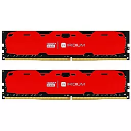 Оперативная память GooDRam DDR4 8GB (2x4GB) 2400MHz Iridium Red (IR-R2400D464L15S/8GDC)
