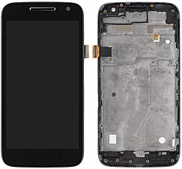Дисплей Motorola Moto G4 Play (XT1602, XT1603, XT1604, XT1607, XT1609) с тачскрином и рамкой, оригинал, Black