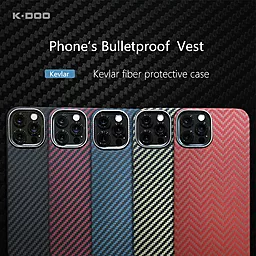 Чохол K-DOO Kevlar Case для Apple iPhone 15 Pro Max Black - мініатюра 5 Чохол K-DOO Kevlar Case для Apple iPhone 15 Pro Max Black - мініатюра 5