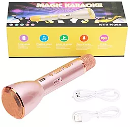 Колонка-микрофон Magic Karaoke K-088 Pink - миниатюра 12