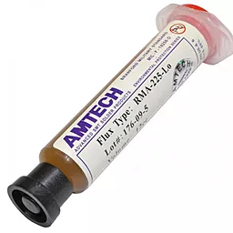 Флюс паста Amtech RMA-225-Lo (USA) 10гр для бессвинцовой пайки в шприце