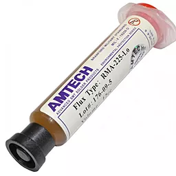 Флюс паста Amtech RMA-225-Lo (USA) 10гр для бессвинцовой пайки в шприце - фото Флюс паста Amtech RMA-225-Lo (USA) 10гр для бессвинцовой пайки в шприце