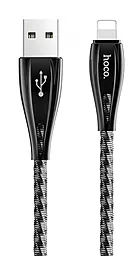 Кабель USB Hoco U56 Metal Armor Lightning Cable 2.4A Metal Gray