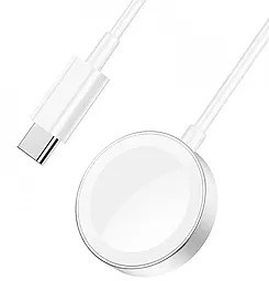 Зарядный кабель для умных часов CW39C Wireless charger for iWatch 1-7S White