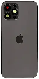 Задняя крышка корпуса Apple iPhone 12 Pro Max со стеклом камеры Graphite - фото Задняя крышка корпуса Apple iPhone 12 Pro Max со стеклом камеры Graphite