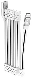 Кабель USB Hoco 103 Magnetic Absorption 15w 3a USB Type-C cable white