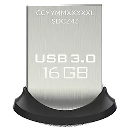 Флешка SanDisk 16GB Ultra Fit USB 3.0 (SDCZ43-016G-GAM46) Black/Gray