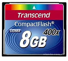 Карта памяти Transcend Compact Flash 8GB 400X UDMA (TS8GCF400) - фото Карта памяти Transcend Compact Flash 8GB 400X UDMA (TS8GCF400)