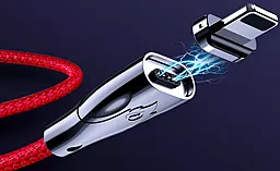 Кабель Hoco U75 magnetic Blaze LED USB-A - Lightning 12w 3a 1.2м cable Red - миниатюра 6 Кабель Hoco U75 magnetic Blaze LED USB-A - Lightning 12w 3a 1.2м cable Red - миниатюра 6