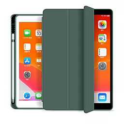 Чехол для планшета BeCover Tri Fold Soft TPU с креплением Apple Pencil для Apple iPad 10.2" 7 (2019), 8 (2020), 9 (2021) Dark Green (706743) - миниатюра 1