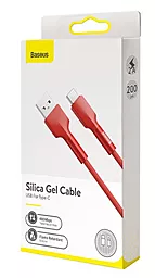 Кабель Baseus Silica USB-A - Type-C 12w 2.4a 2м cable Red (CATGJ-A09) - миниатюра 4 Кабель Baseus Silica USB-A - Type-C 12w 2.4a 2м cable Red (CATGJ-A09) - миниатюра 4