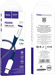 Кабель Hoco X70 Ferry USB Type-C - Lightning 20w 3a 1м PD сable Blue - мініатюра 4 Кабель Hoco X70 Ferry USB Type-C - Lightning 20w 3a 1м PD сable Blue - мініатюра 4