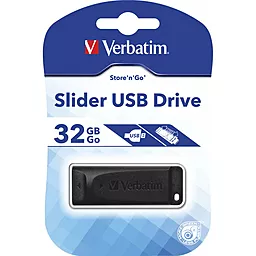 Флешка Verbatim 32GB Slider Black USB 2.0 (98697) - миниатюра 5