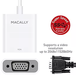 Видео переходник (адаптер) Macally Type-C VGA Adapter White (UCVGADP) - миниатюра 7