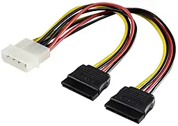 Шлейф (Кабель) EasyLife Molex - 2xSATA 0.15м