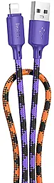 Кабель Hoco X116 Meridian USB-A - Lightning 12w 2.4a 1м cable gradient purple mix